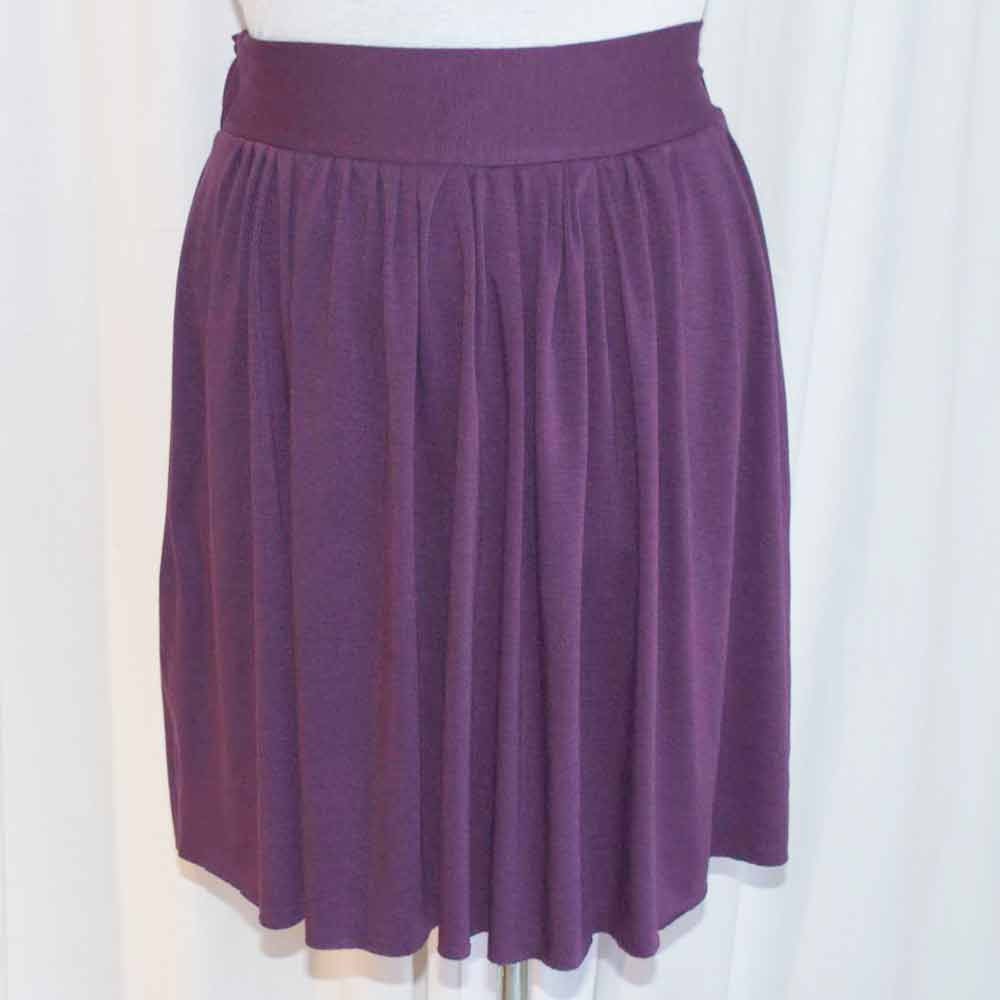 small eggplant jersey skirt