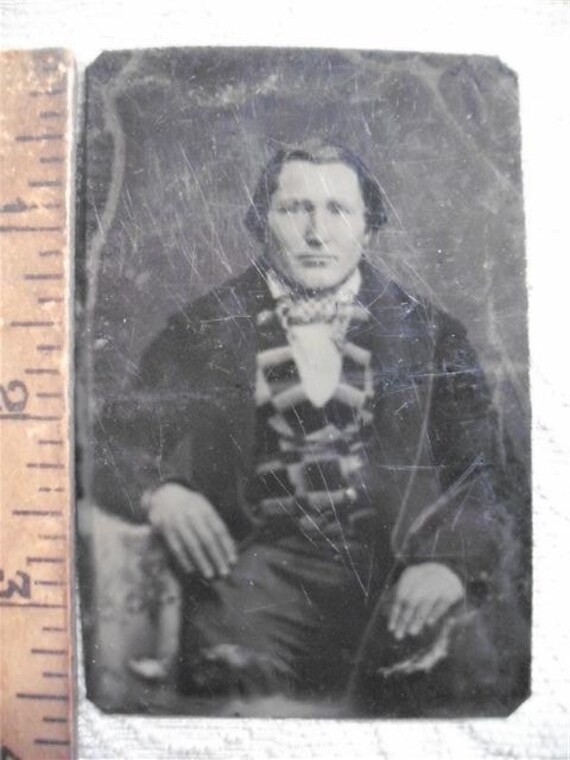 Antique Tintype Photograph -  Vintage Gentleman