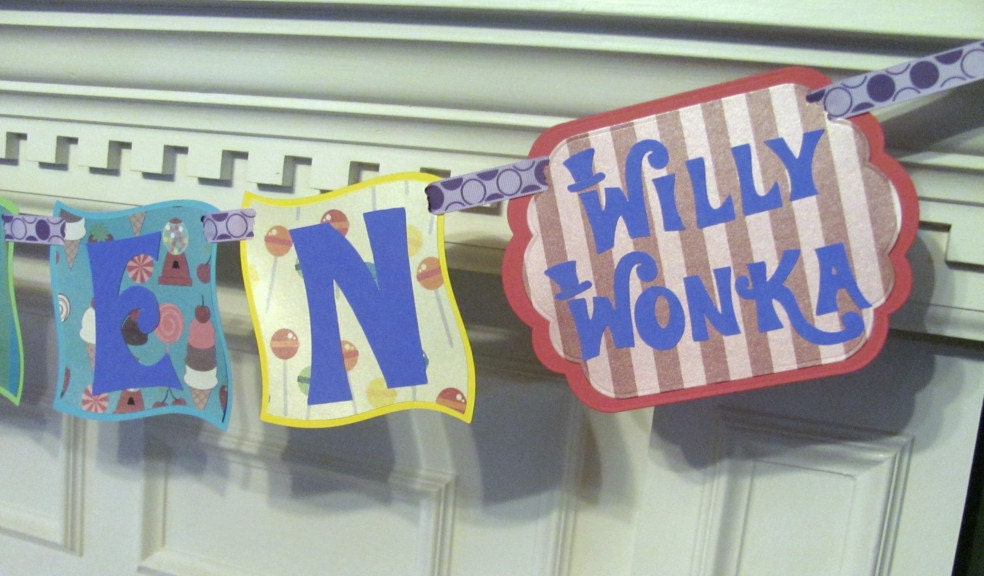 Willy Wonka & the Chocolate Factory Birthday Banner