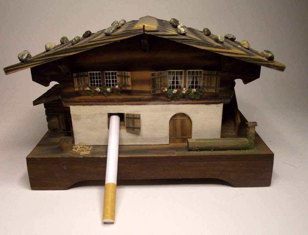 Swiss Made Musical Cigarette Dispenser Chalet