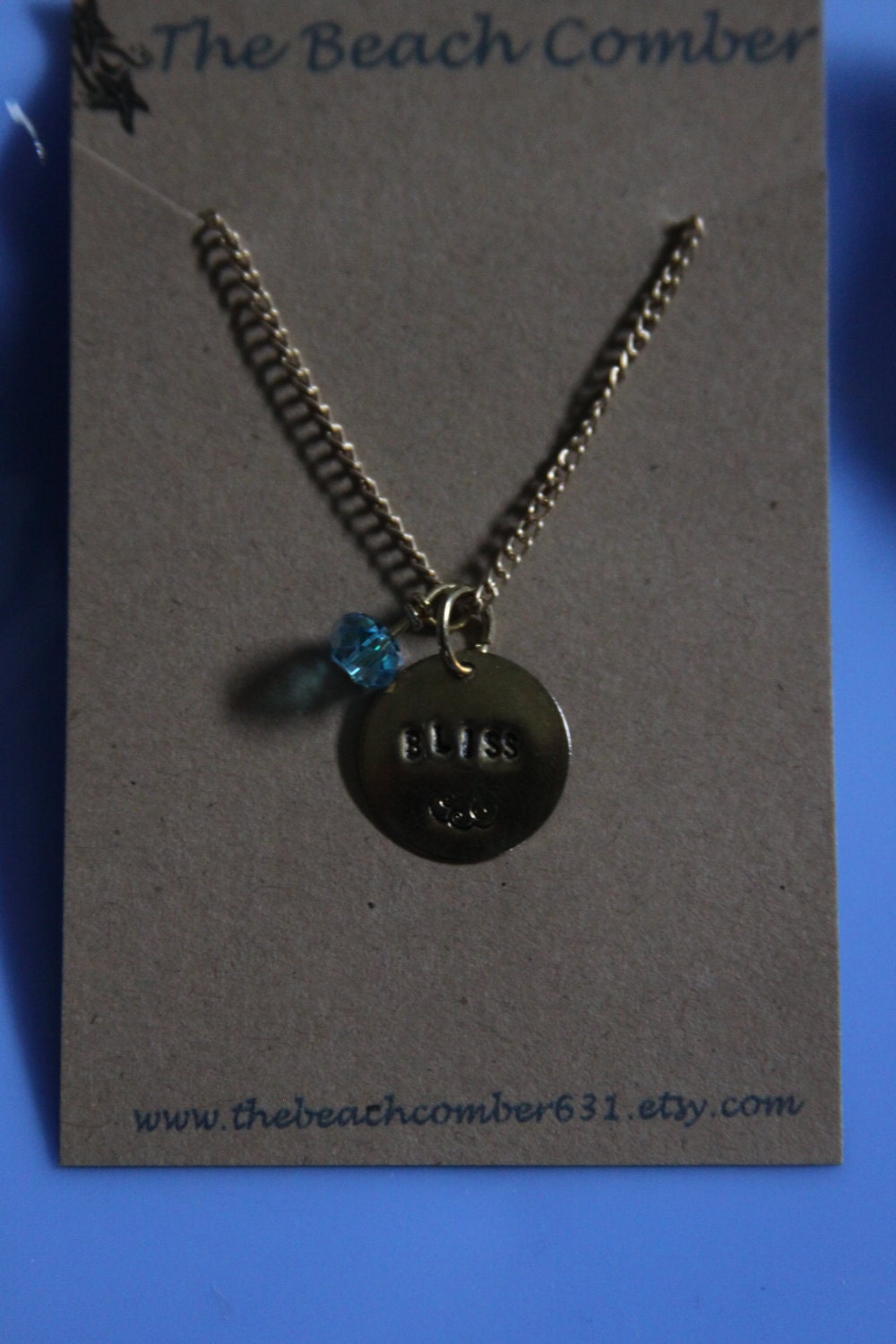 Bliss OOAK Hand Stamped Necklace