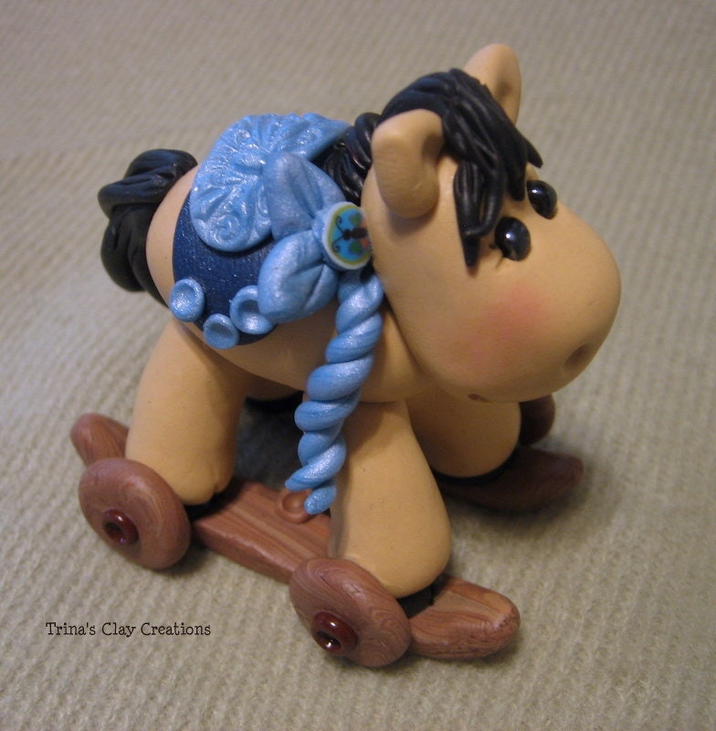 Polymer Clay Wooden Horse