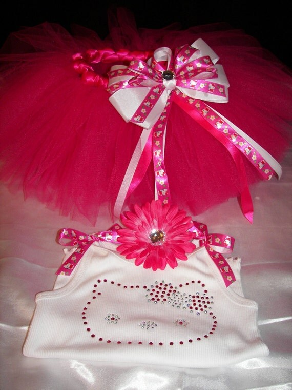 Hello Kitty Boutique Bling Tutu Set--Vibrant Pink and Full of Sparkle