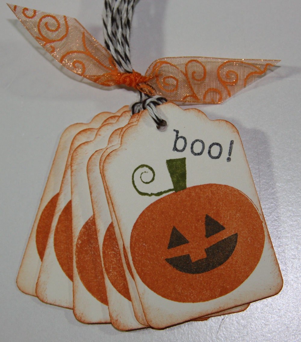 Pumpkin Halloween Treat Bag/ Halloween Tags