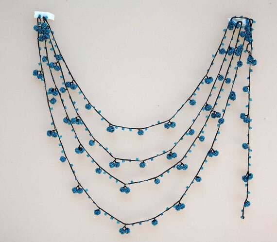 turkish lace - needle lace - oya necklace - FREE SHIPMENT - 007-03