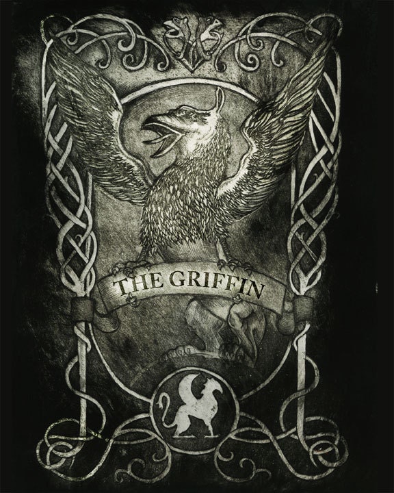 griffin etching and aquatint from The Brothers Grimm. Giclee Print