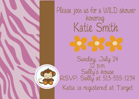 Cocalo Jacana Personalized Custom Baby Shower Invitation
