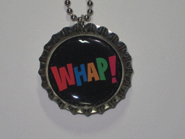 Bottlecap Necklace - "Whap" - Cartoon Style