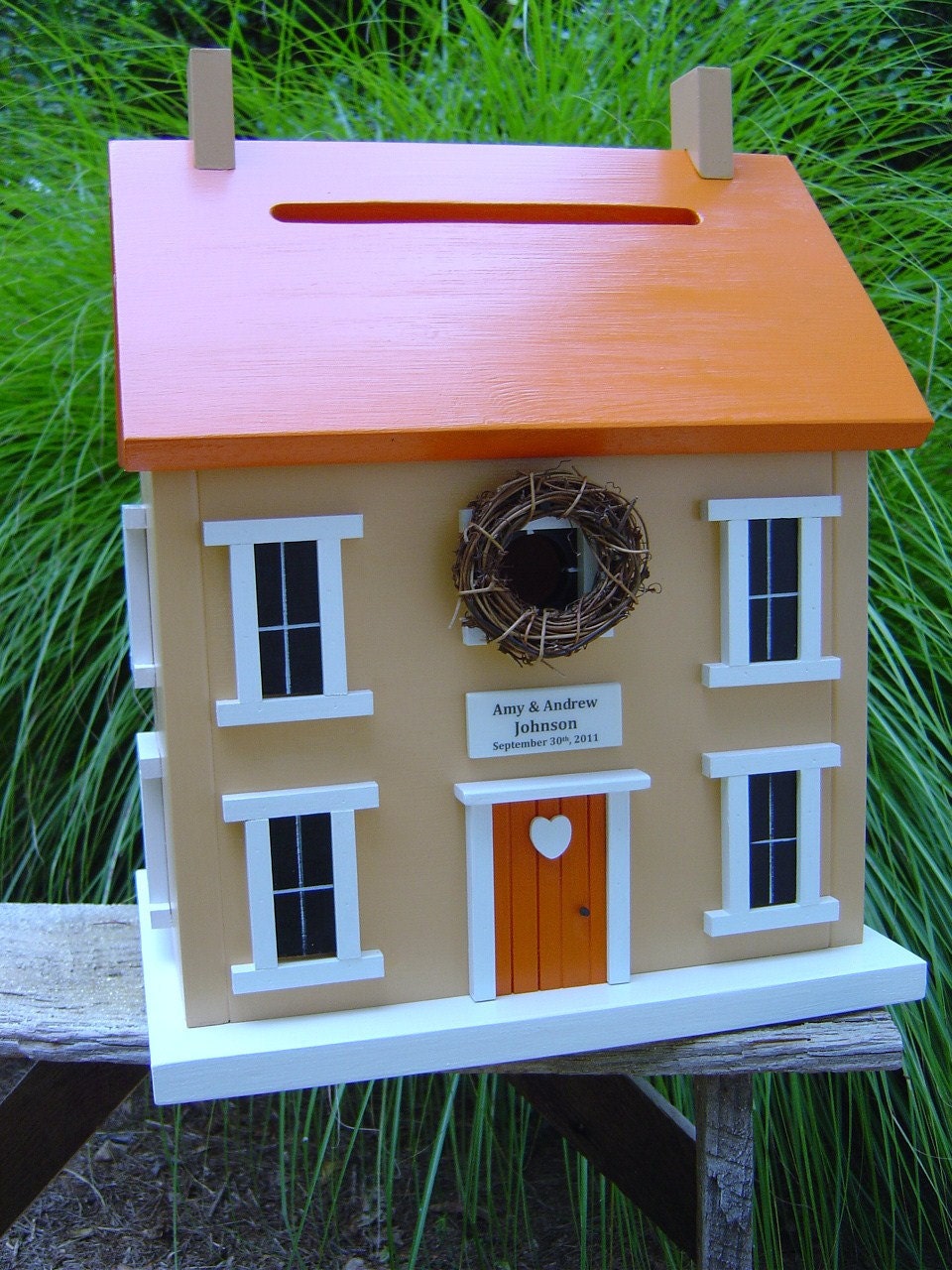 Wedding Card Box Birdhouse in Caramel Sundae From CleggFarmCreations