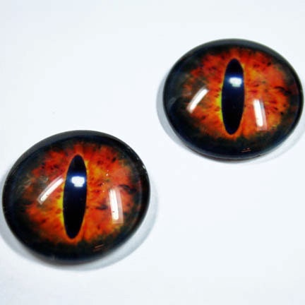 24mm 1 inch Glass Sauron's Eye from Lord of The Rings Glass Taxidermy Eyes Cabochons for Steampunk Jewelry and Pendant Making