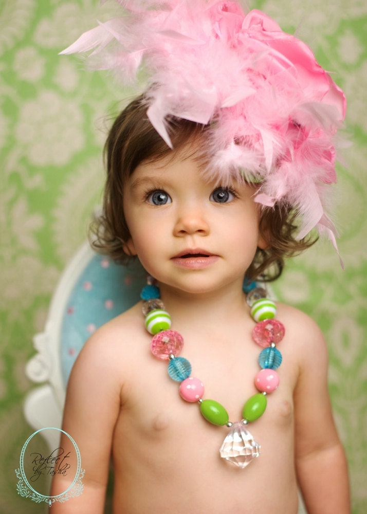 Candy Cloud Feather Couture Hairpiece-hair, head, band, feather, vintage, couture