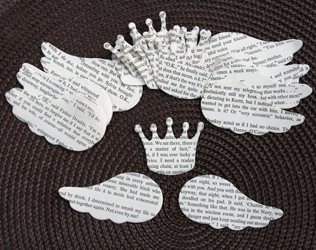 Wings and Crowns bookprint shapes (10 of each)