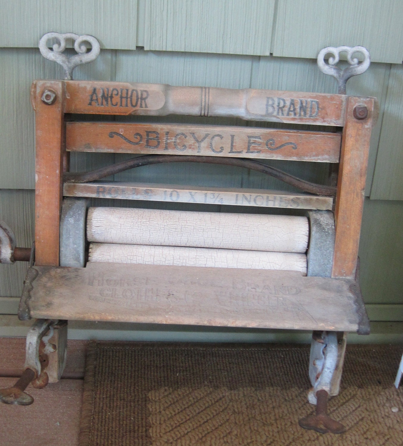 vintage bicycle laundry ringer