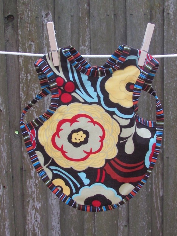 Red Flower Baby Apron