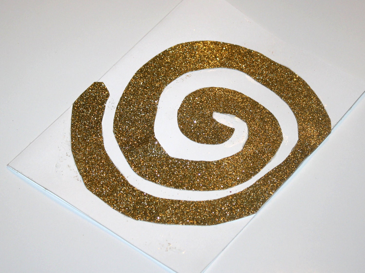 Glitter Gold Spiral Greeting Card