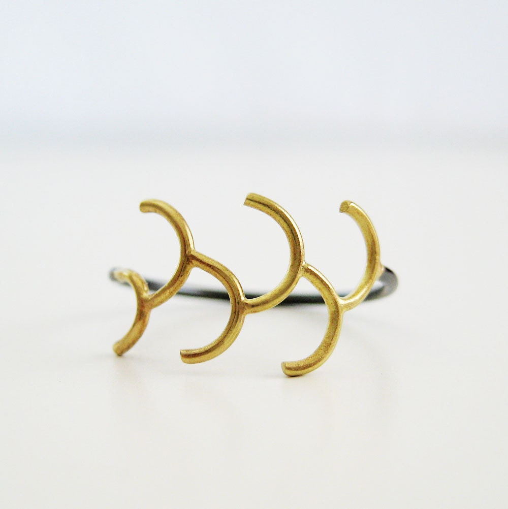 Gold Branch Ring