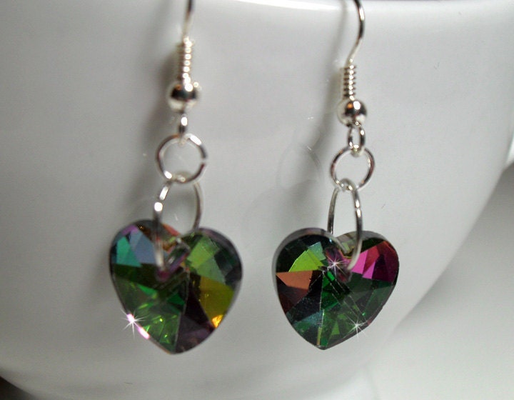 Crystal Heart Earrings - $12.00 Crystal Heart Earrings - $12.00