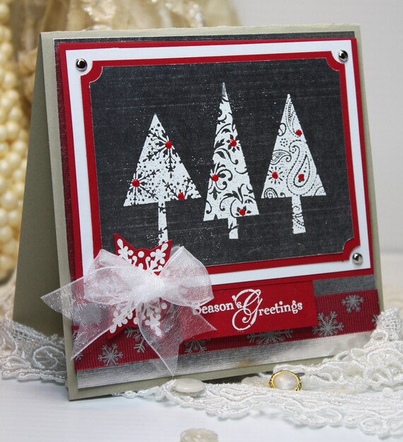 Christmas Card Handmade - Greeting Card - Season's Greetings - Stampin Up