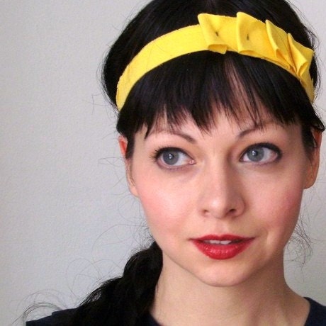 golden cotton eco headband upcycled