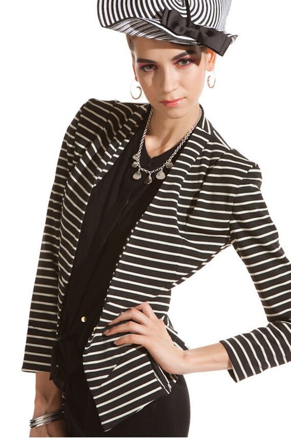 striped blazer jacket