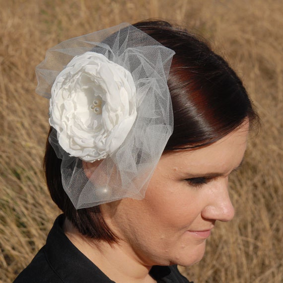 Wedding Flower Headpiece Rustic Bridal Hair Accessory Country Wedding 