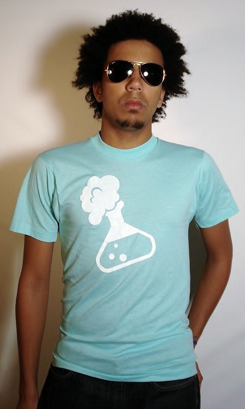 Mad Scientist Potion on Mint Green T-Shirt Large