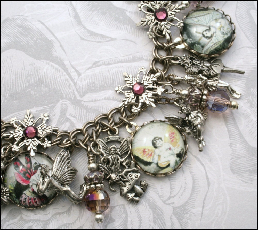 Welcome to Fairyland, Vintage Inspired Charm Bracelet