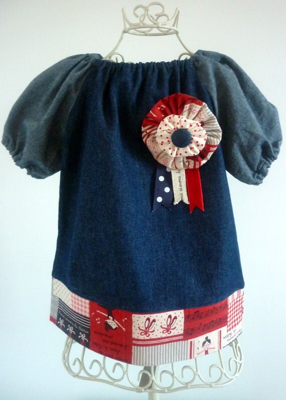 Girls' Denim Smock Dress - Size 0