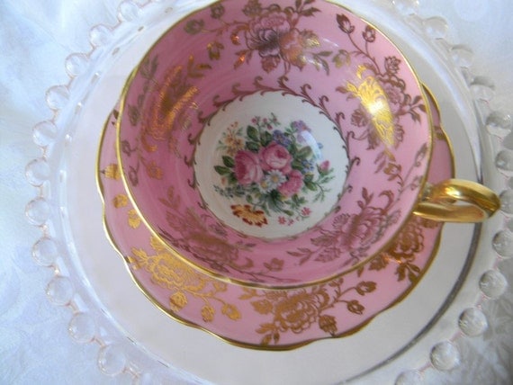 Gorgeous Rose Pink FOLEY Teacup and Saucer Set