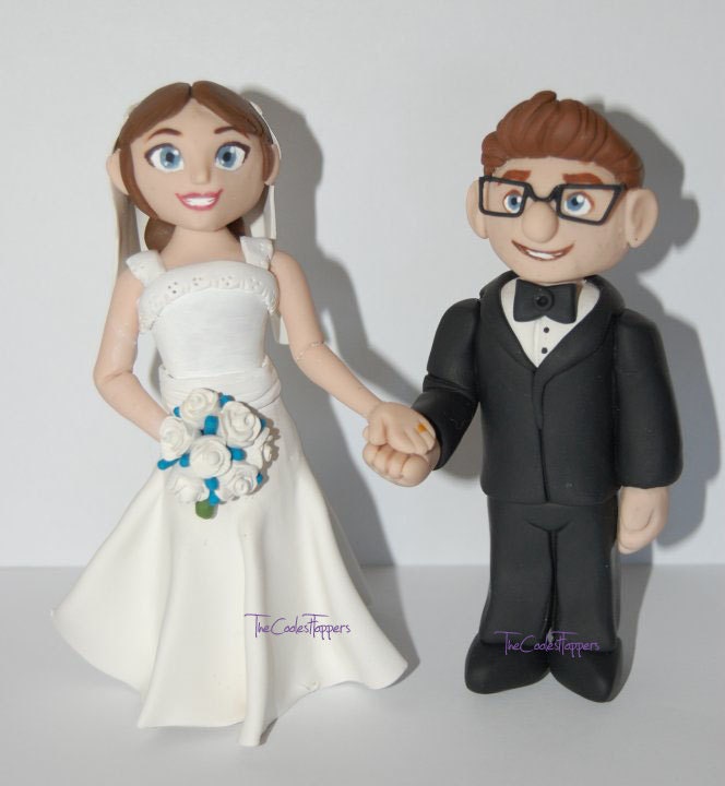 Carl and Elie Wedding Cake Topper
