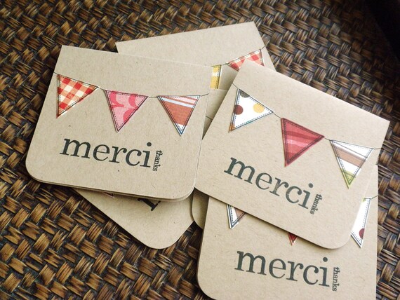 Hand-Stamped Thank-You Cards from mooseart at Etsy Hand-Stamped Thank-You Cards from mooseart at Etsy