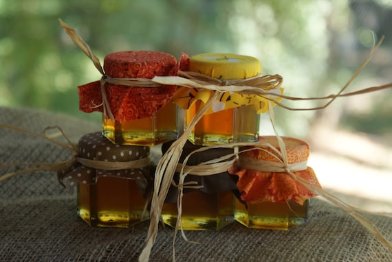 Autumn Honey - 1.5 oz  Raw  Honey Jar Favors for Halloween or Thanksgiving