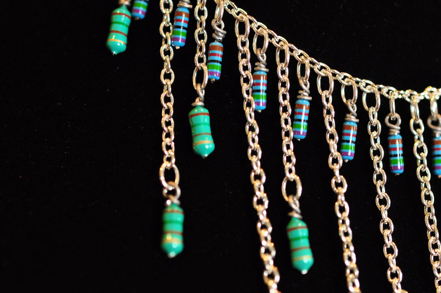 Resistor and Inductor necklace - One Week Sale