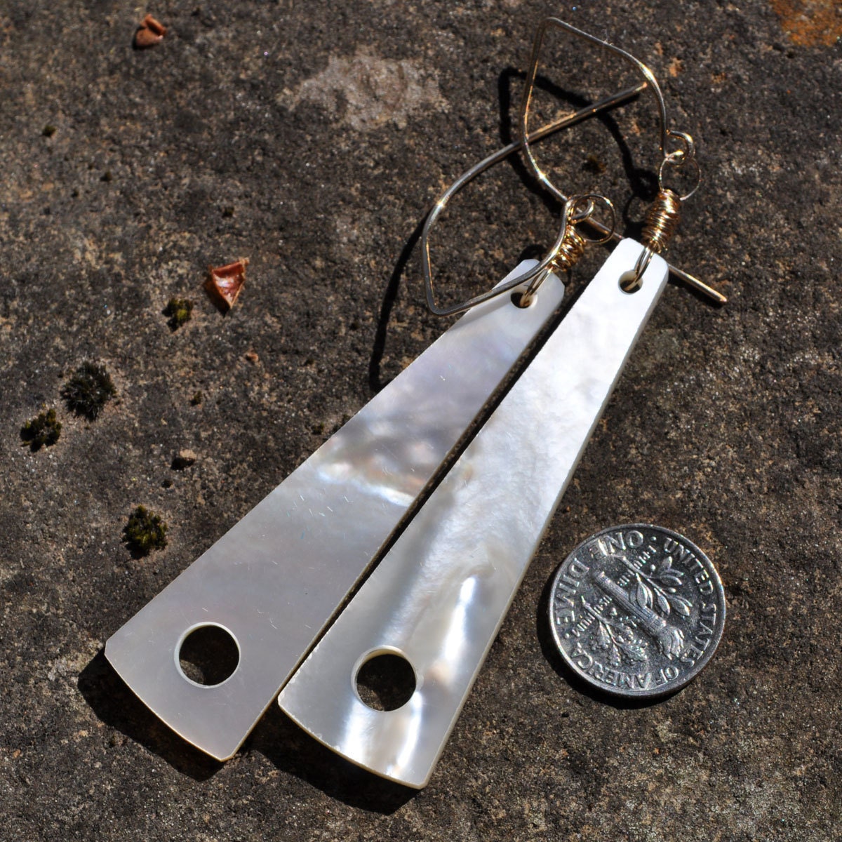 Knightingale-Thick Cut Mother of Pearl & 14K Gold