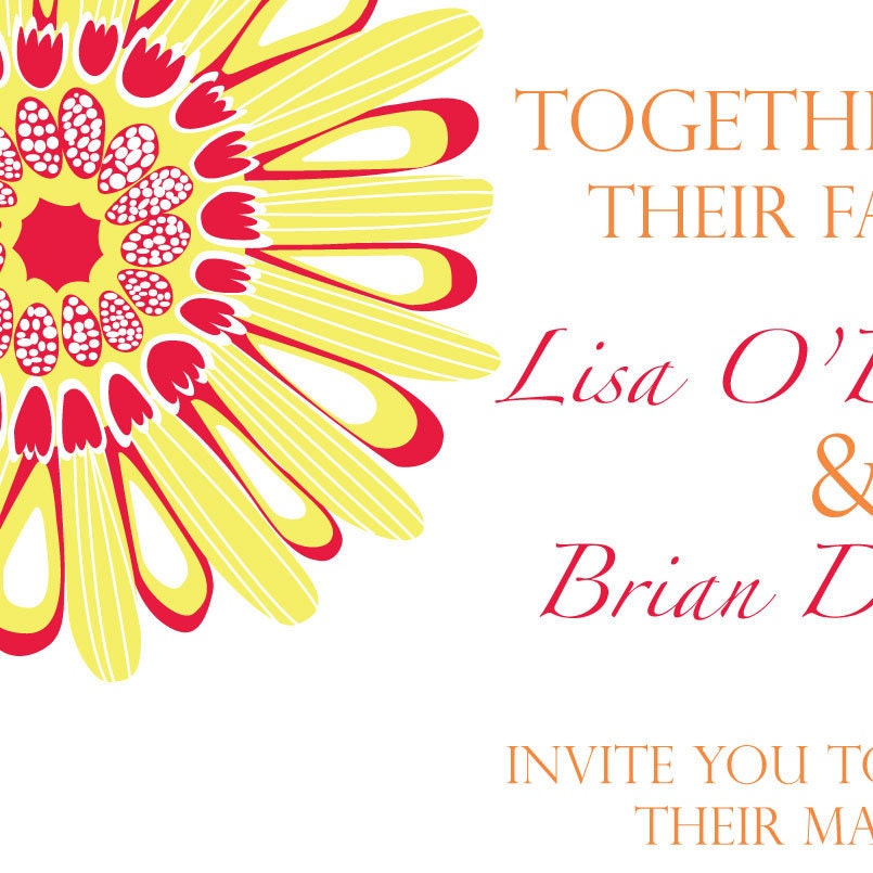 Sunflower Wedding Invitation