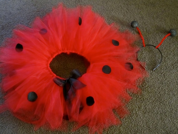 Lady Bug Tutu Skirt with Antennas