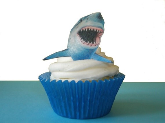 edible sharks from Edibletoppers on etsy