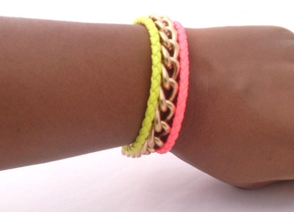 Neon Friendship Chain Bracelet