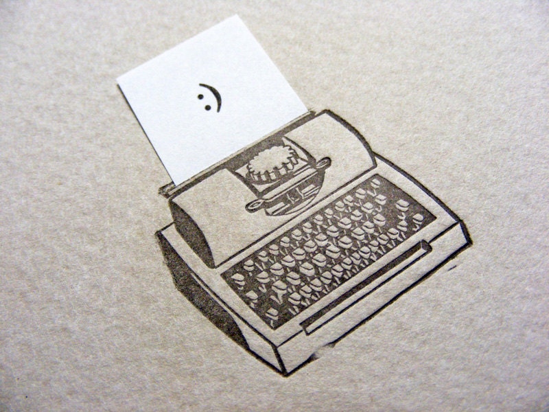 typewriter card