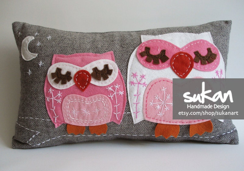 Sukan / Owls Pillow Cover - 12x20