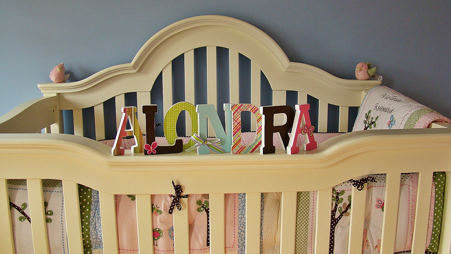 5 Inch Stand Alone Customized Wood Letters Nursery Home Decor Wedding