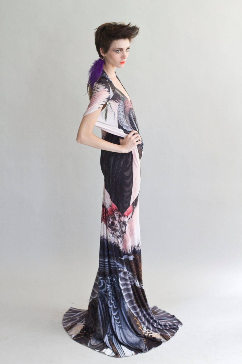 Printed Lady In A Bird