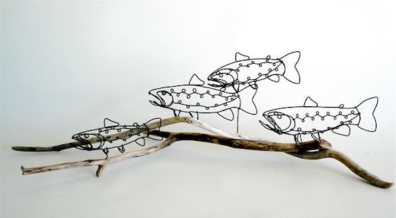 Trout Wire Sculpture