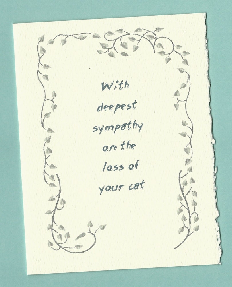 Cat Sympathy Card, Cat Loss Card - The bond that you shared was truly wonderful to behold