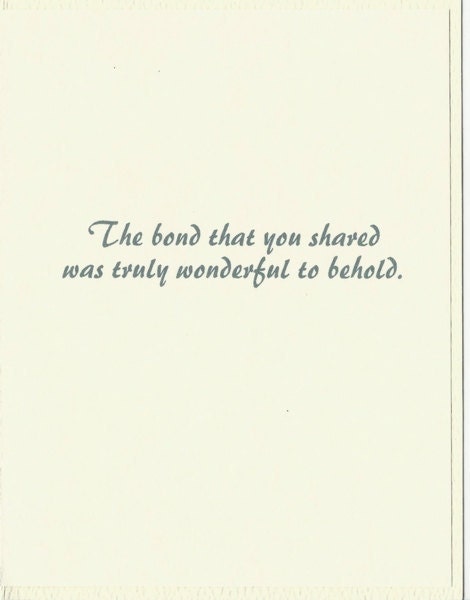 Cat Sympathy Card, Cat Loss Card - The bond that you shared was truly wonderful to behold