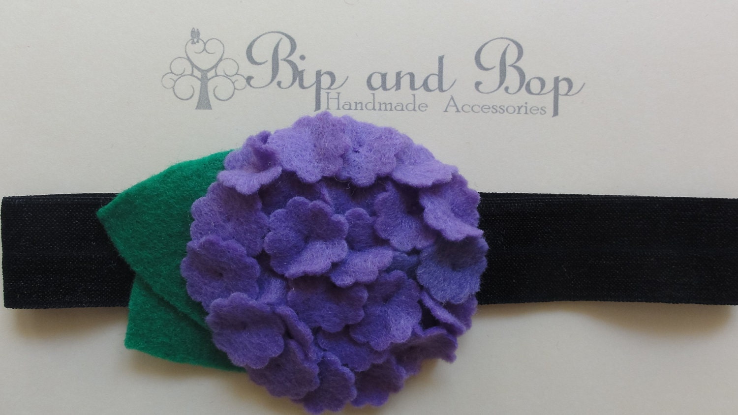 Felt hydrangea headband