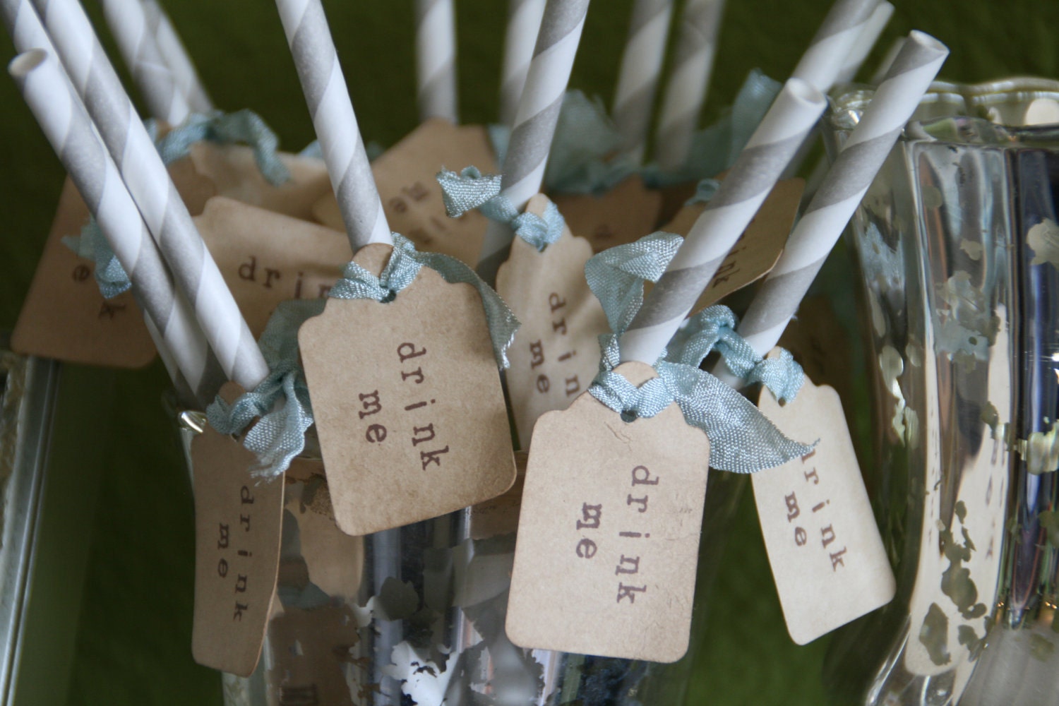 CARNIVAL STRAWS - Drink Me - Wedding, Party, Shower - Set of 24