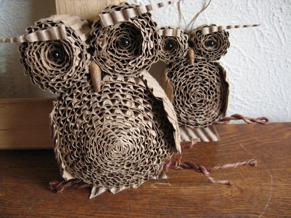 cardboard owl