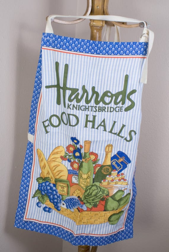 apron, full size vintage tea towel Harrods