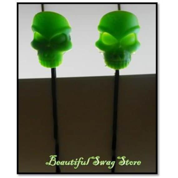 Rock Green Skull Hair Pin